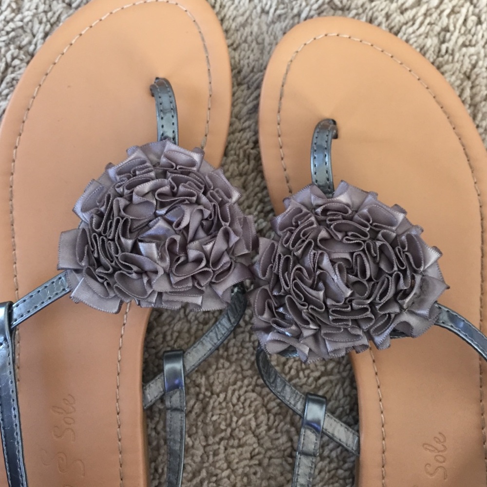 Gray Ruffle Heart Sandals - Dillard's - Picture 2 of 3